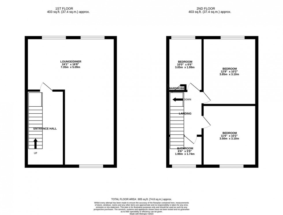 Floorplan for Delta Gain, Carpenders Park