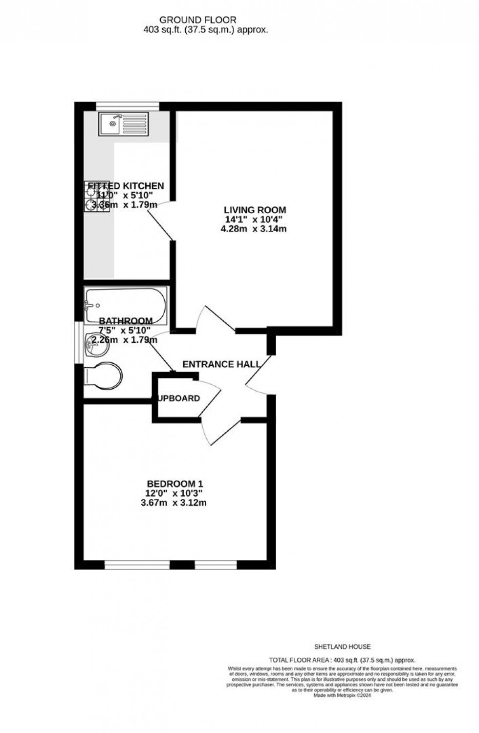 Floorplan for CLOSE TO WATFORD HOSPITAL