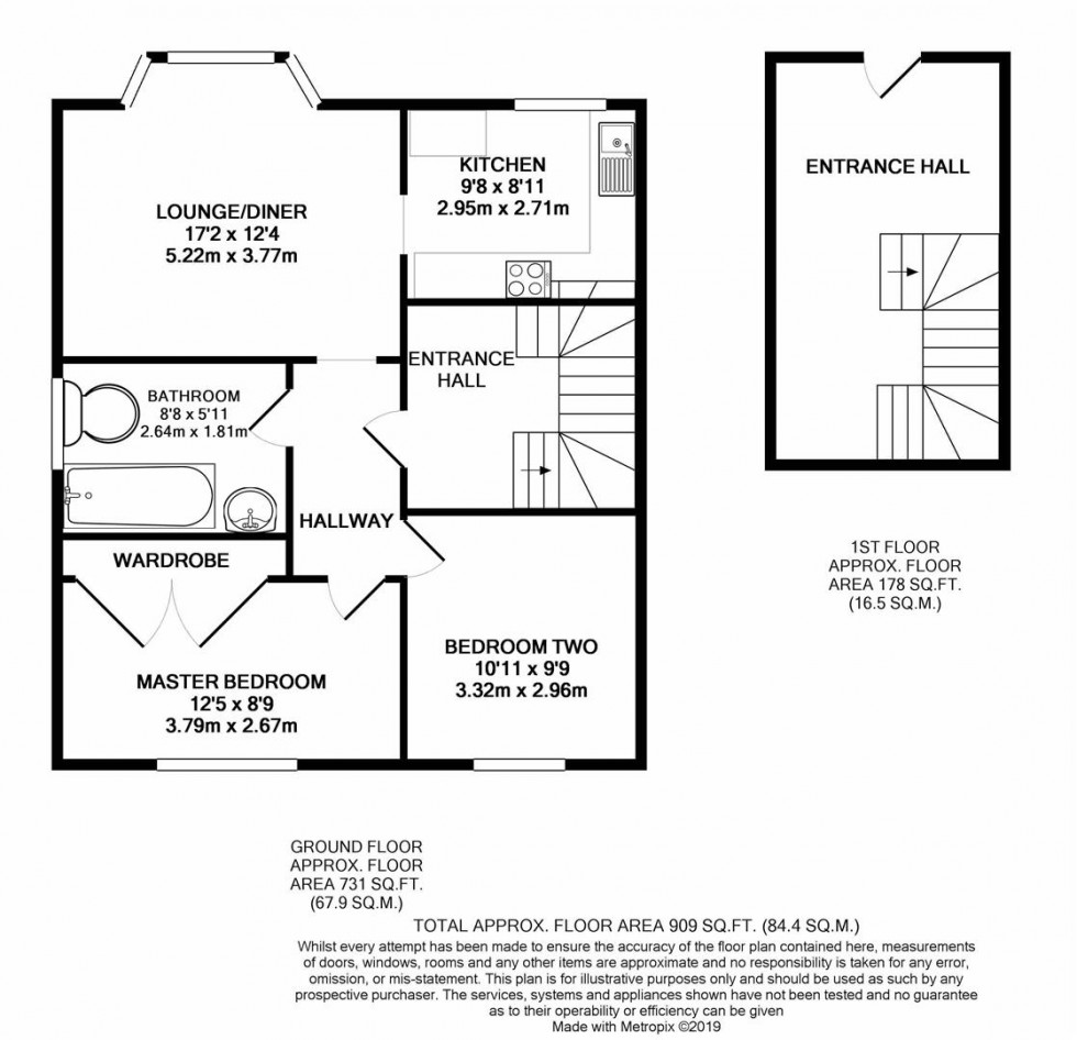 Floorplan for Gladstone Road, Watford