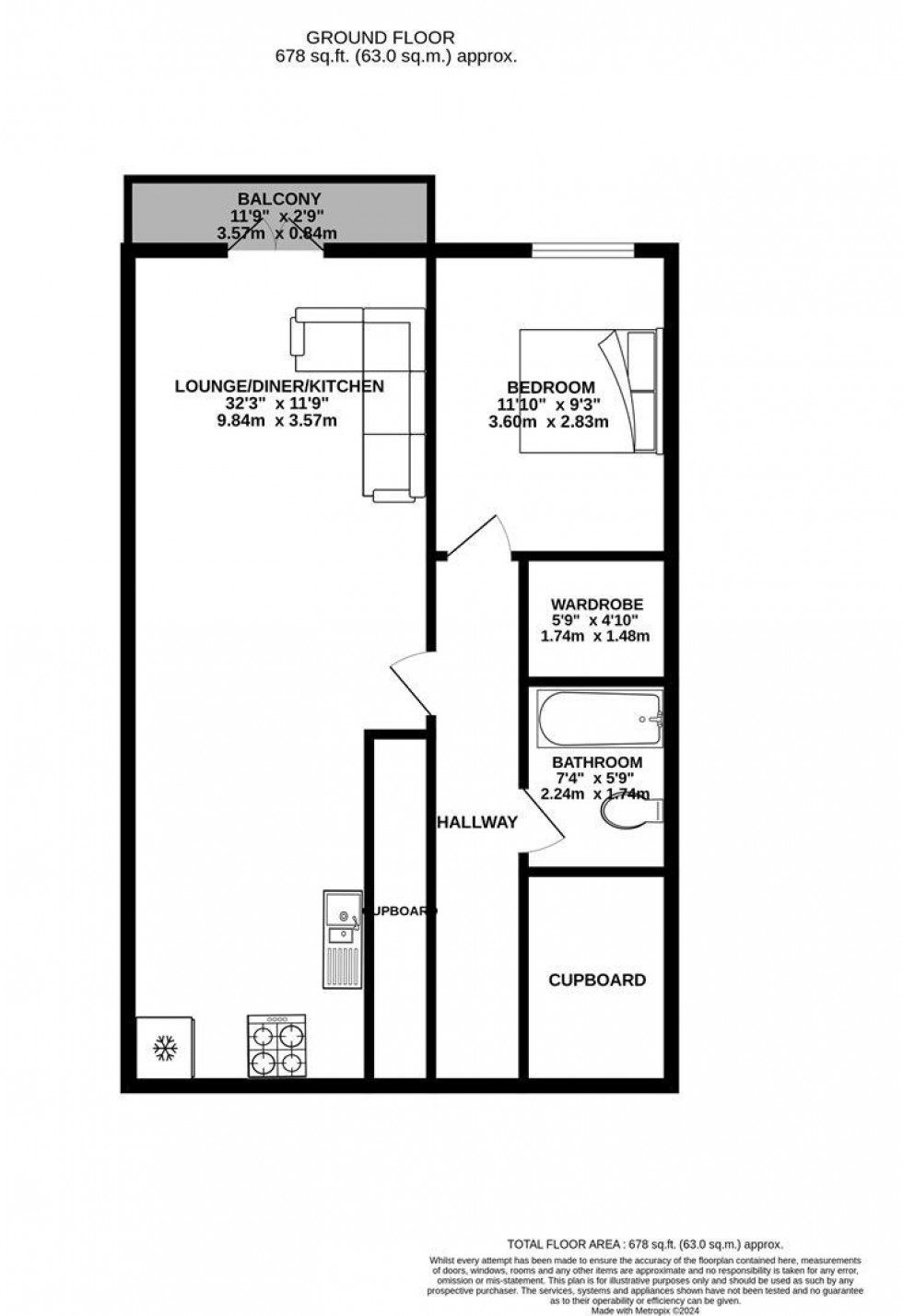 Floorplan for The Embankment, Hemel Hempstead
