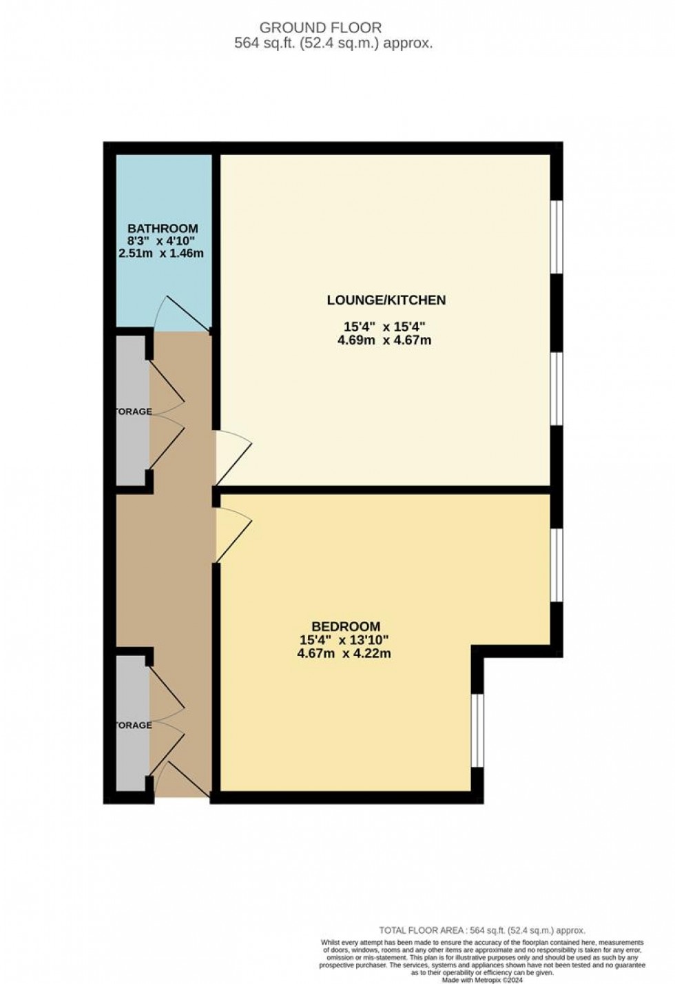 Floorplan for COURT VIEW, town centre location with parking