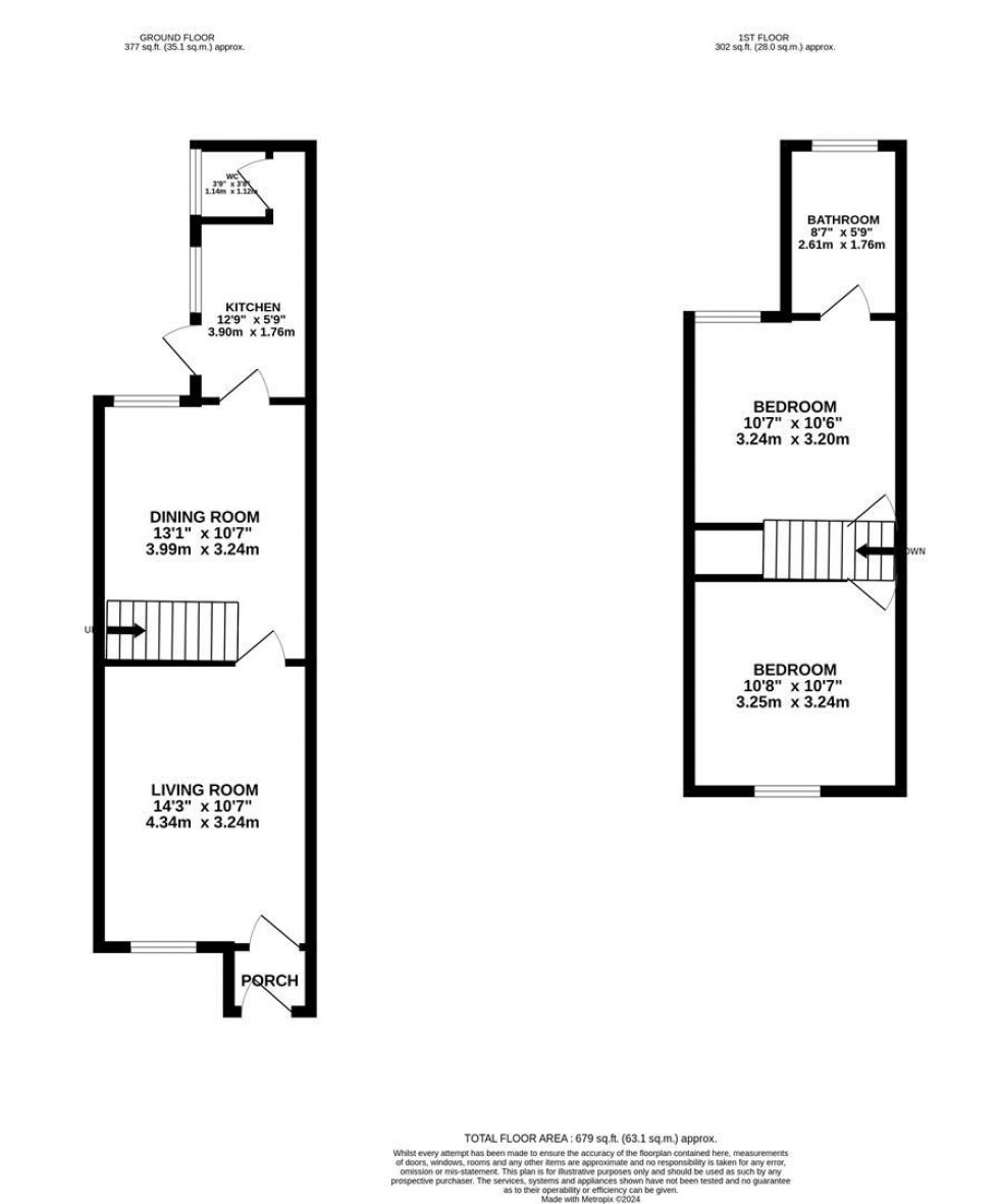 Floorplan for Shaftesbury Road, Watford