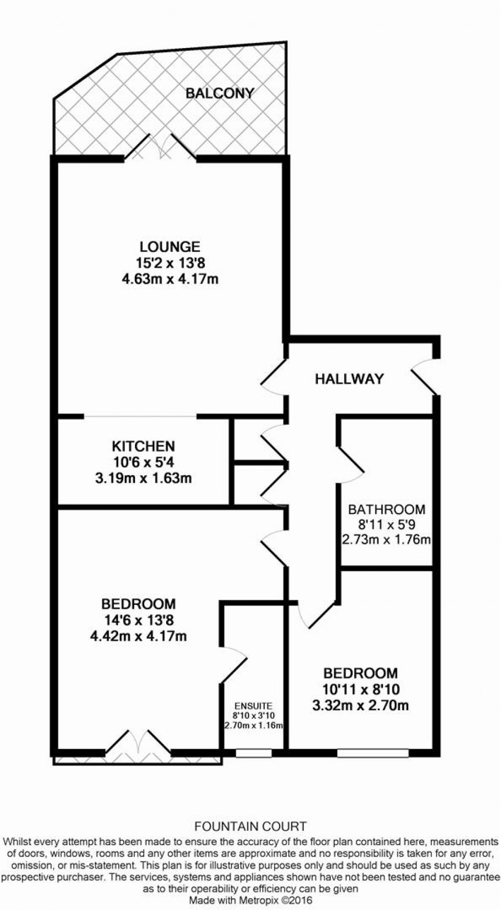 Floorplan for Fountain Court, Watford