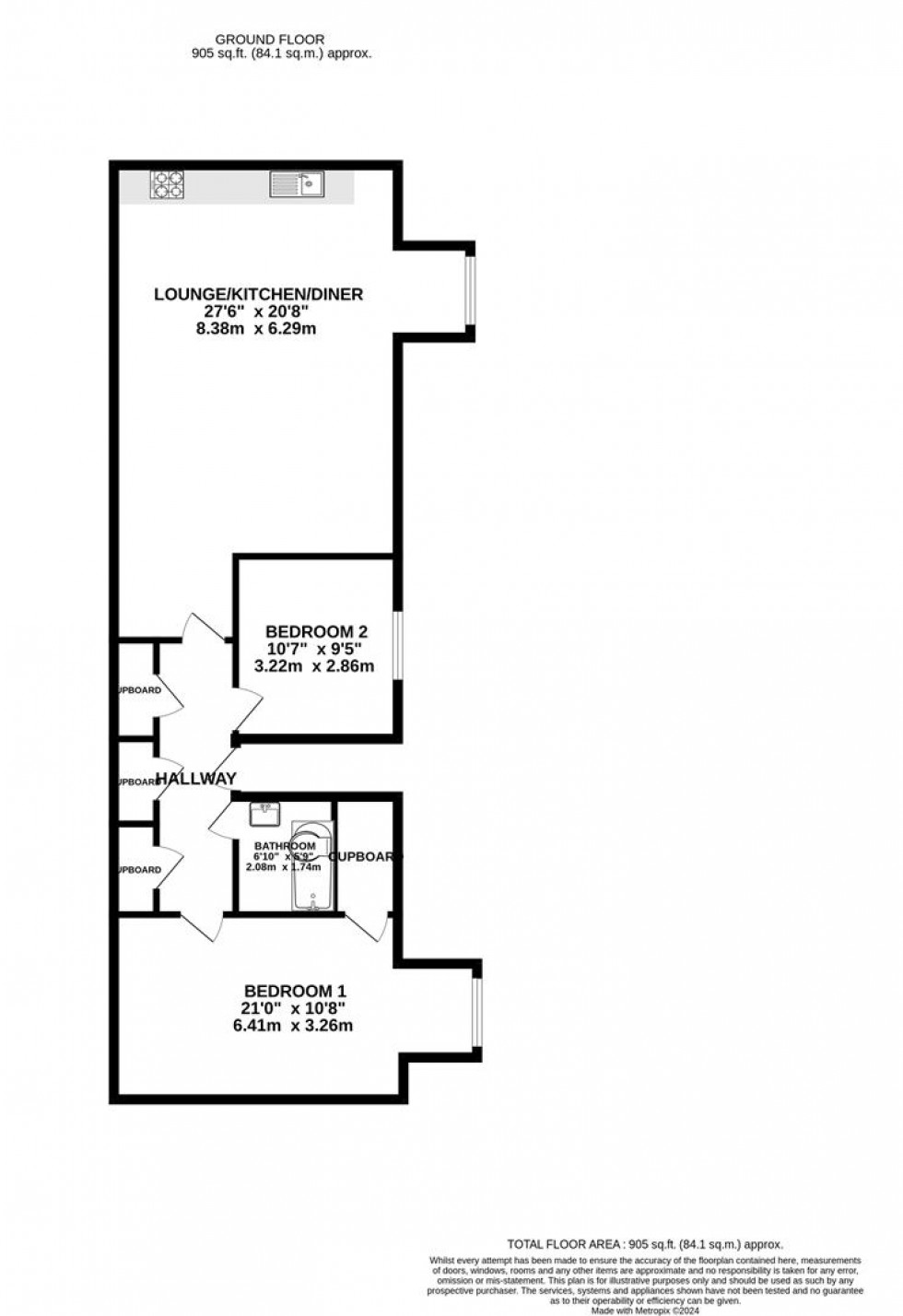 Floorplan for Queen Marys Avenue, Watford