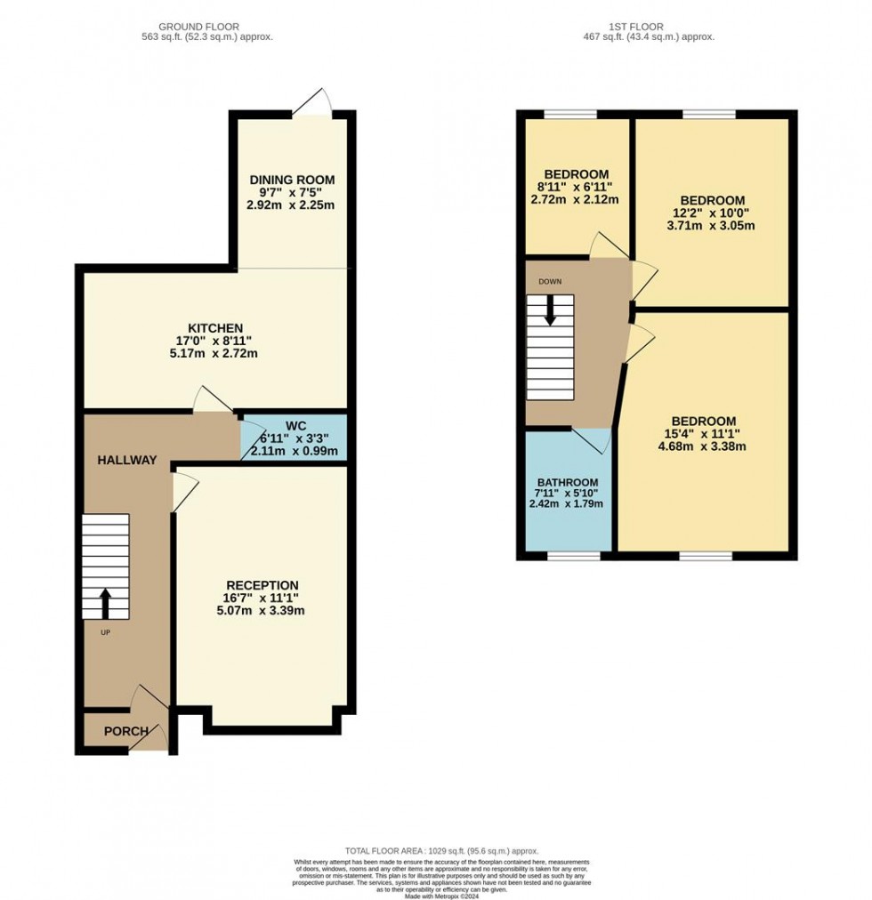 Floorplan for CLAREMONT CRESCENT, Croxley Green