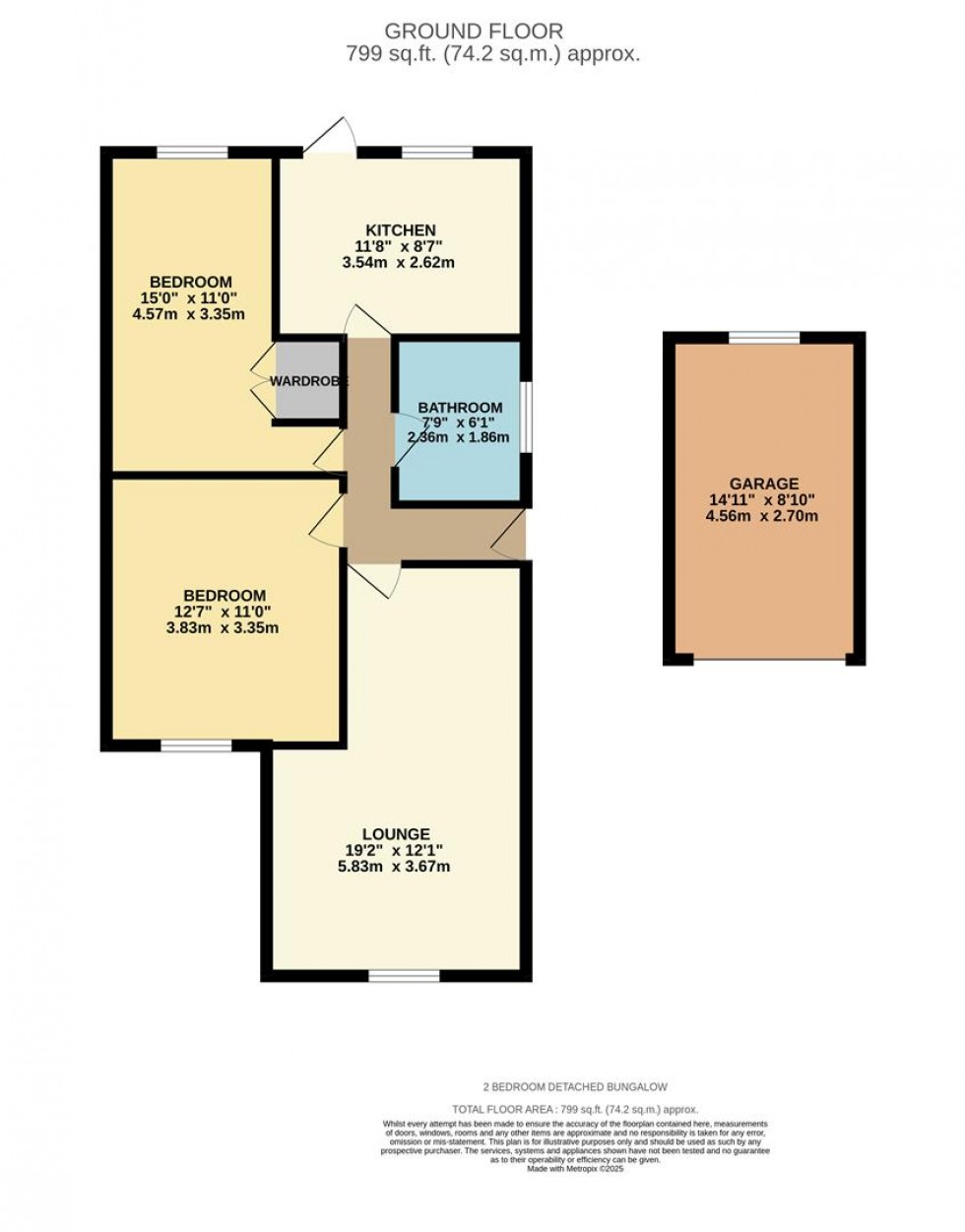 Floorplan for ROCKLIFFE AVENUE, Kings Langley