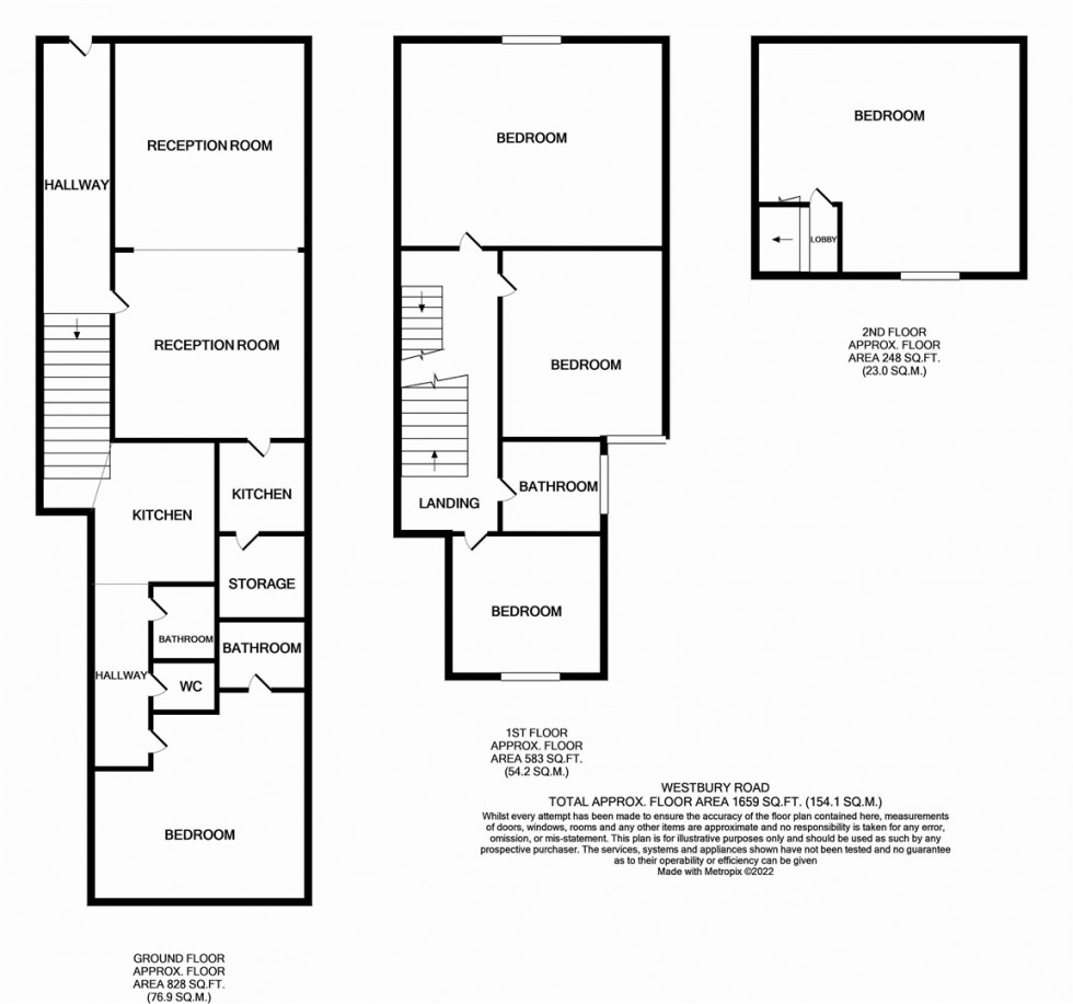 Floorplan for WESTBURY ROAD, Watford