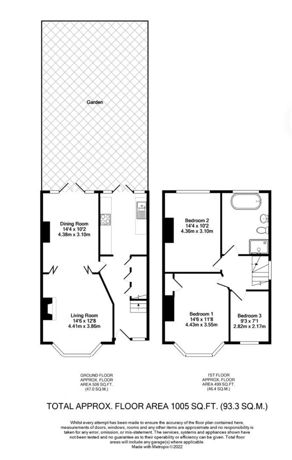 Floorplan for Warwick Way, Croxley Green, Rickmansworth