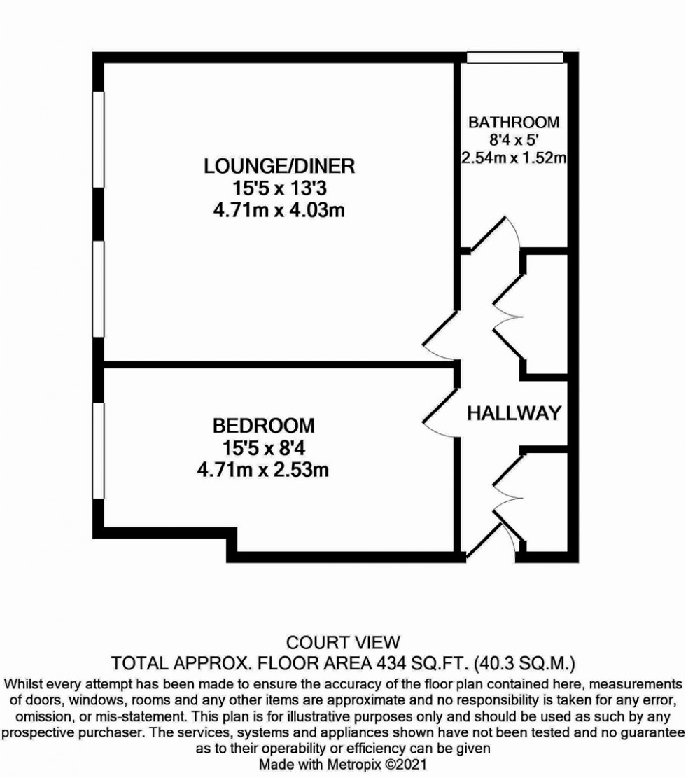 Floorplan for Court View, Watford
