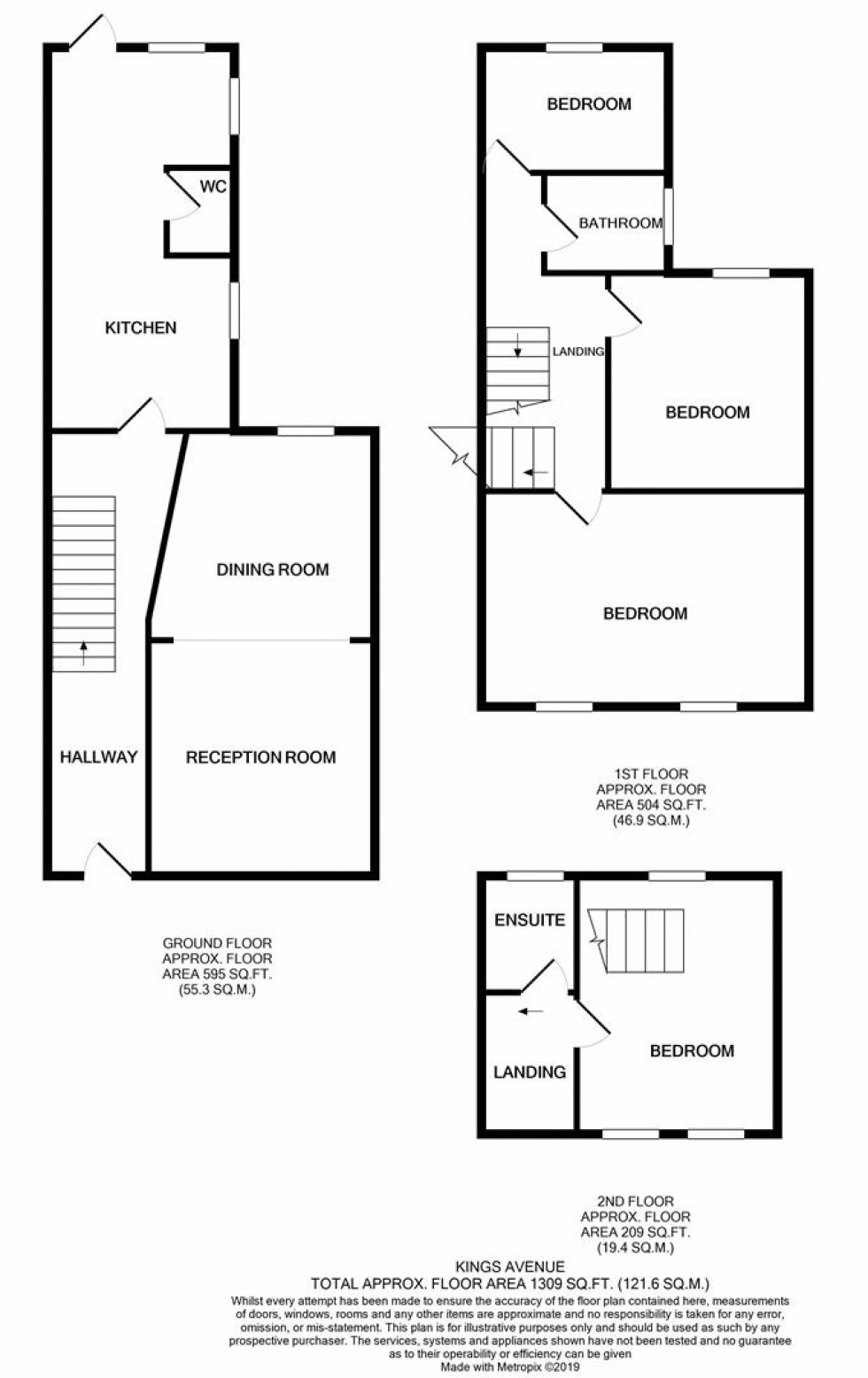 Floorplan for Kings Avenue, Watford
