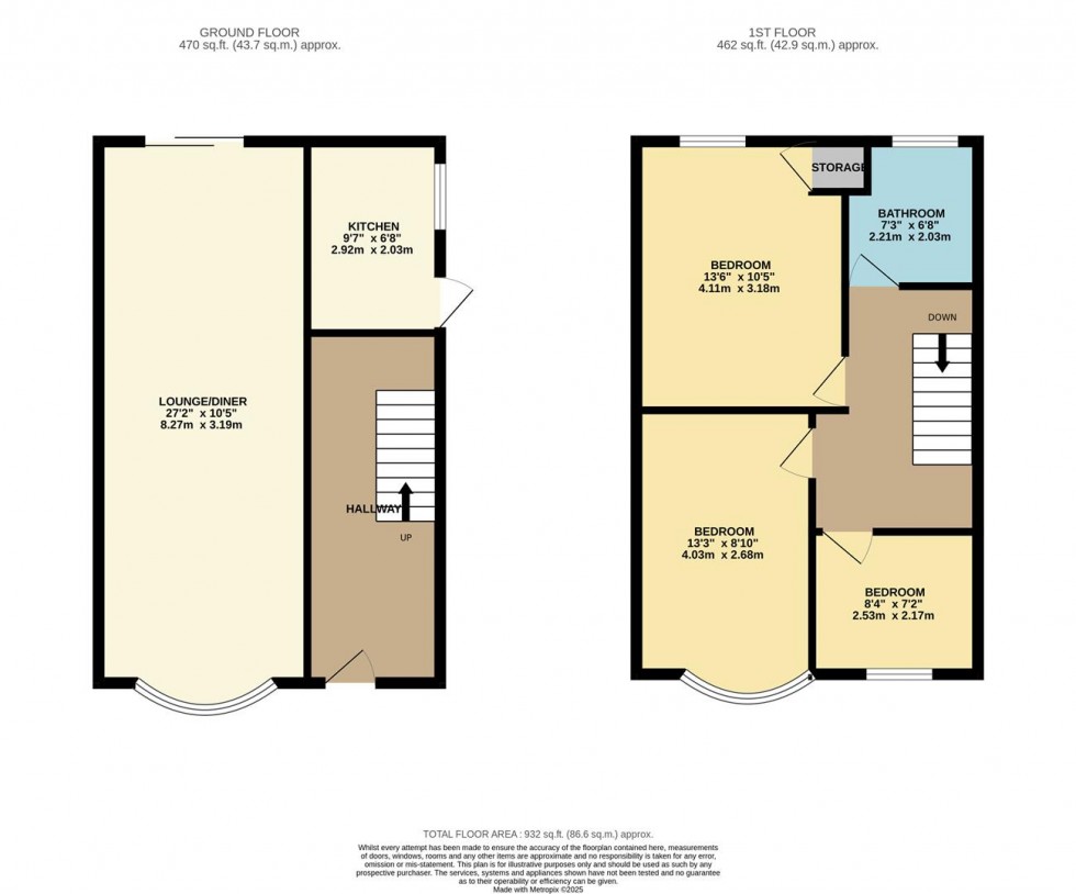 Floorplan for Hastings Way, Croxley Green, Rickmansworth