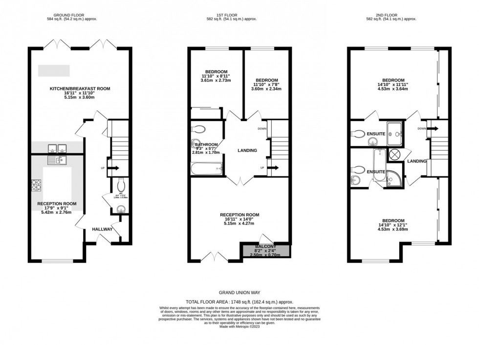 Floorplan for Grand Union Way, Kings Langley