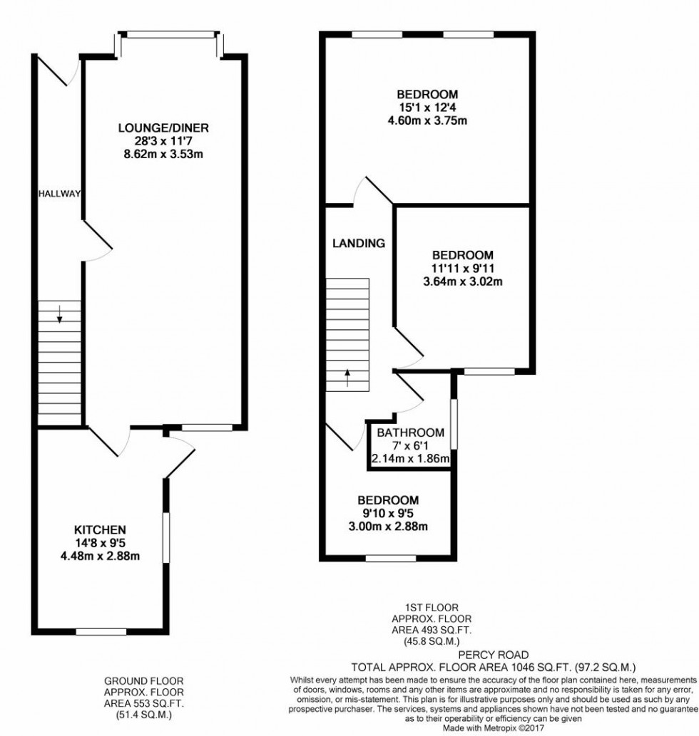Floorplan for Percy Road, Watford