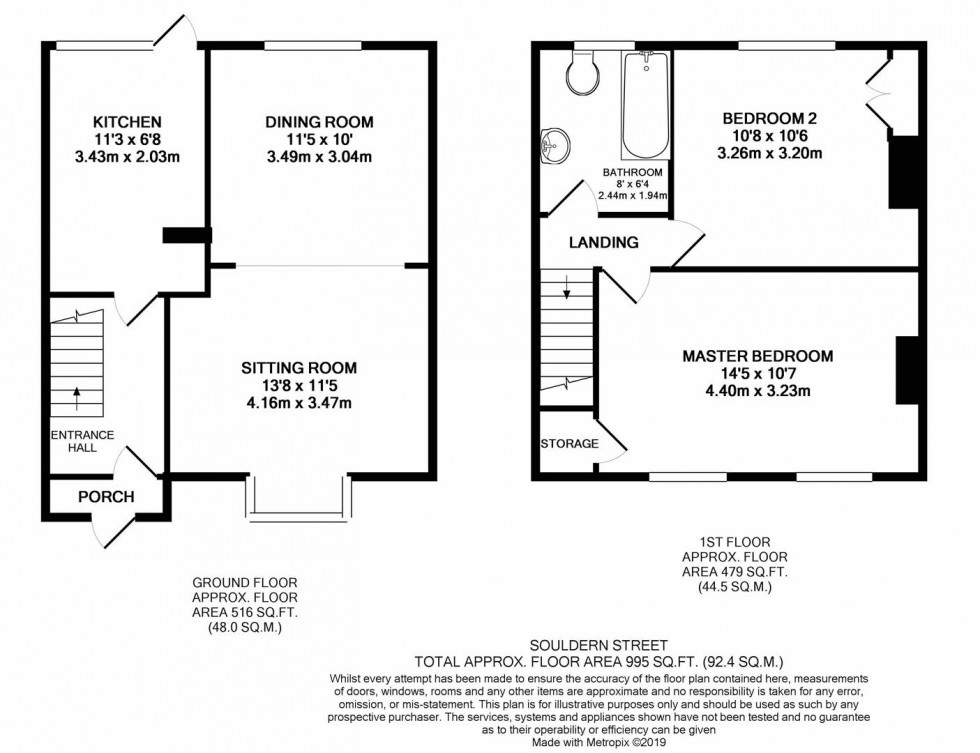 Floorplan for SOULDERN STREET, Watford