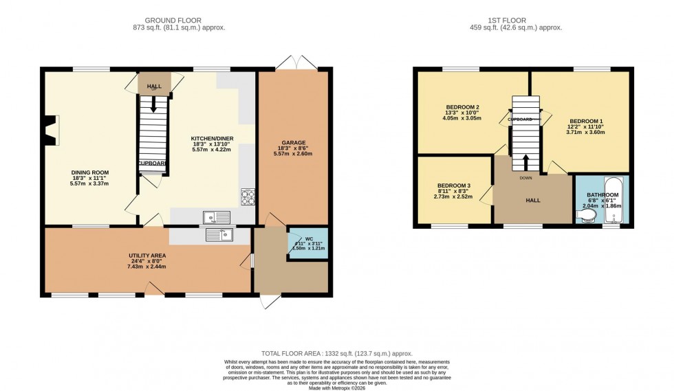 Floorplan for Dell Road, Watford