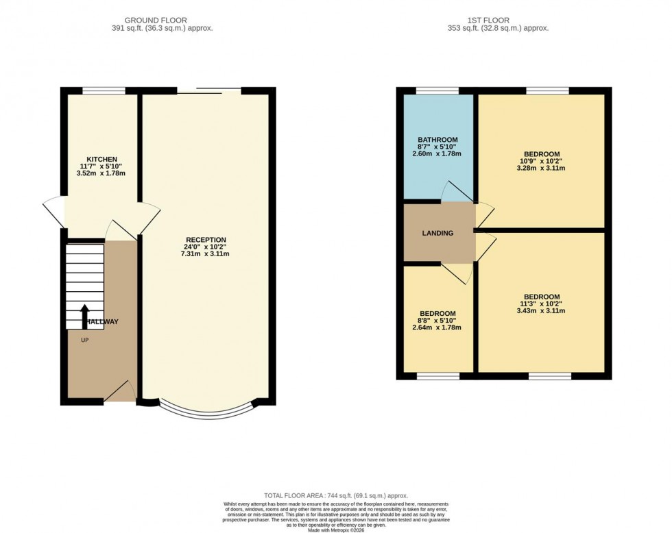 Floorplan for Hazel Tree Road, Watford