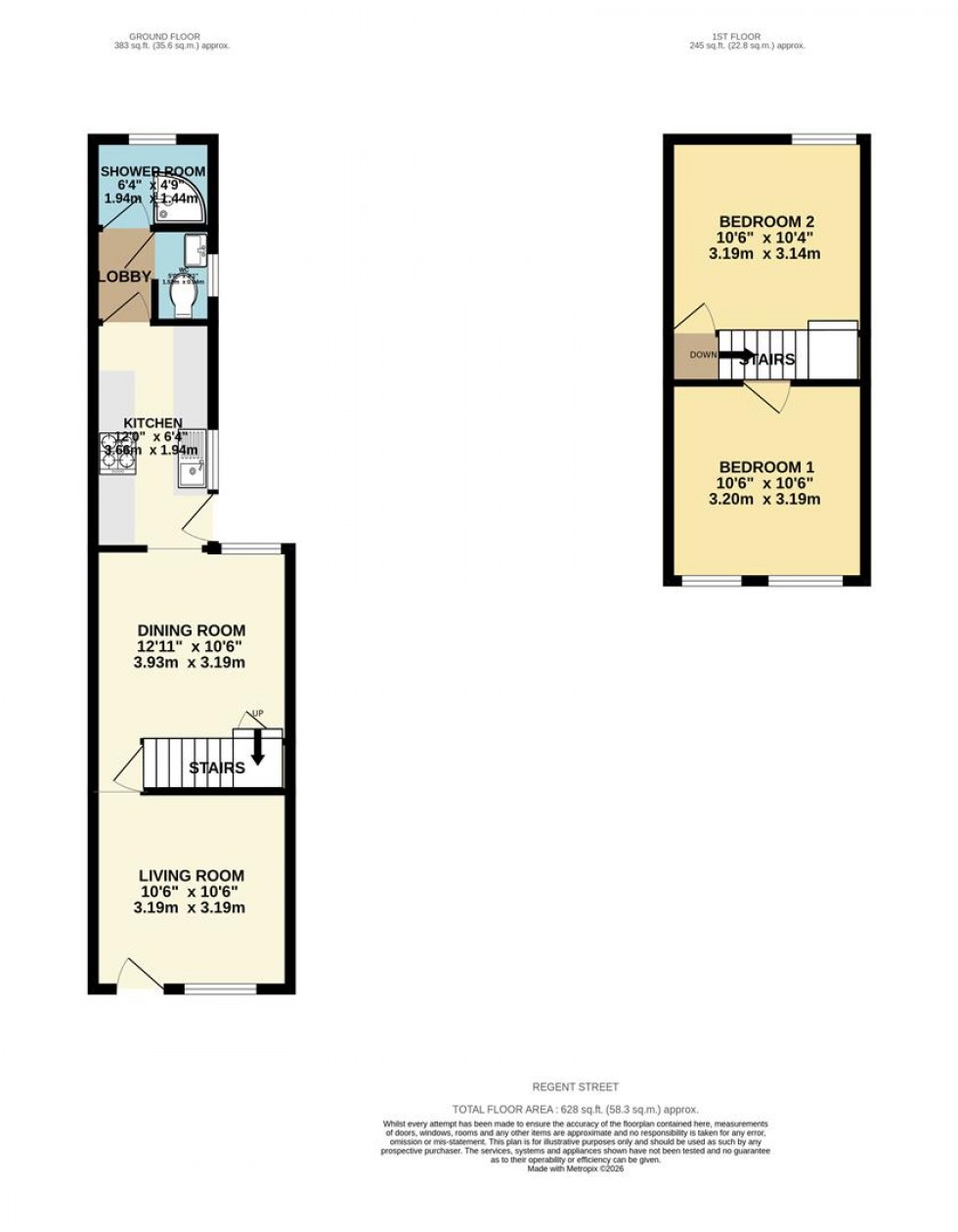 Floorplan for Regent Street, Watford