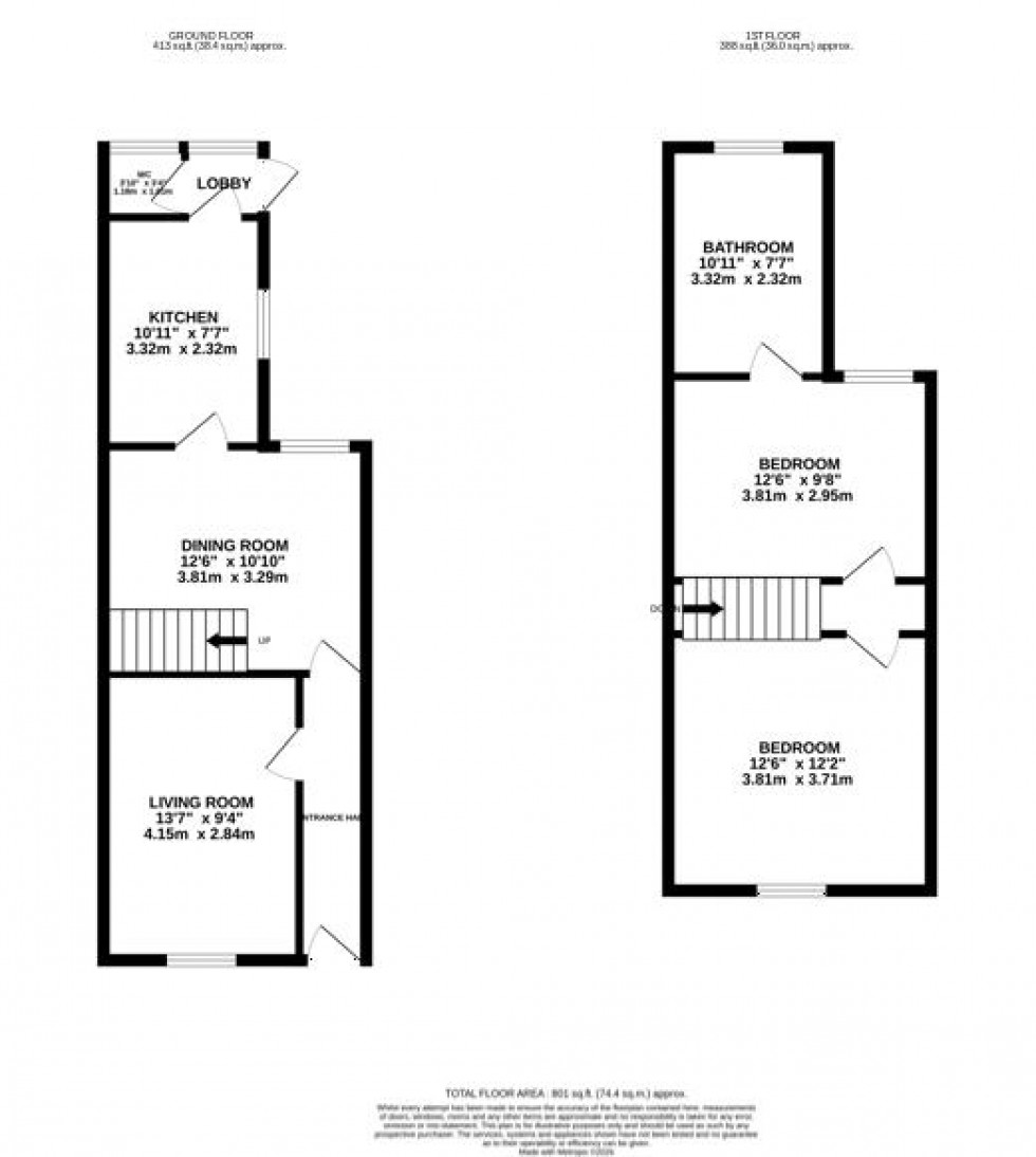 Floorplan for CLOSE TO WATFORD HOSPITAL