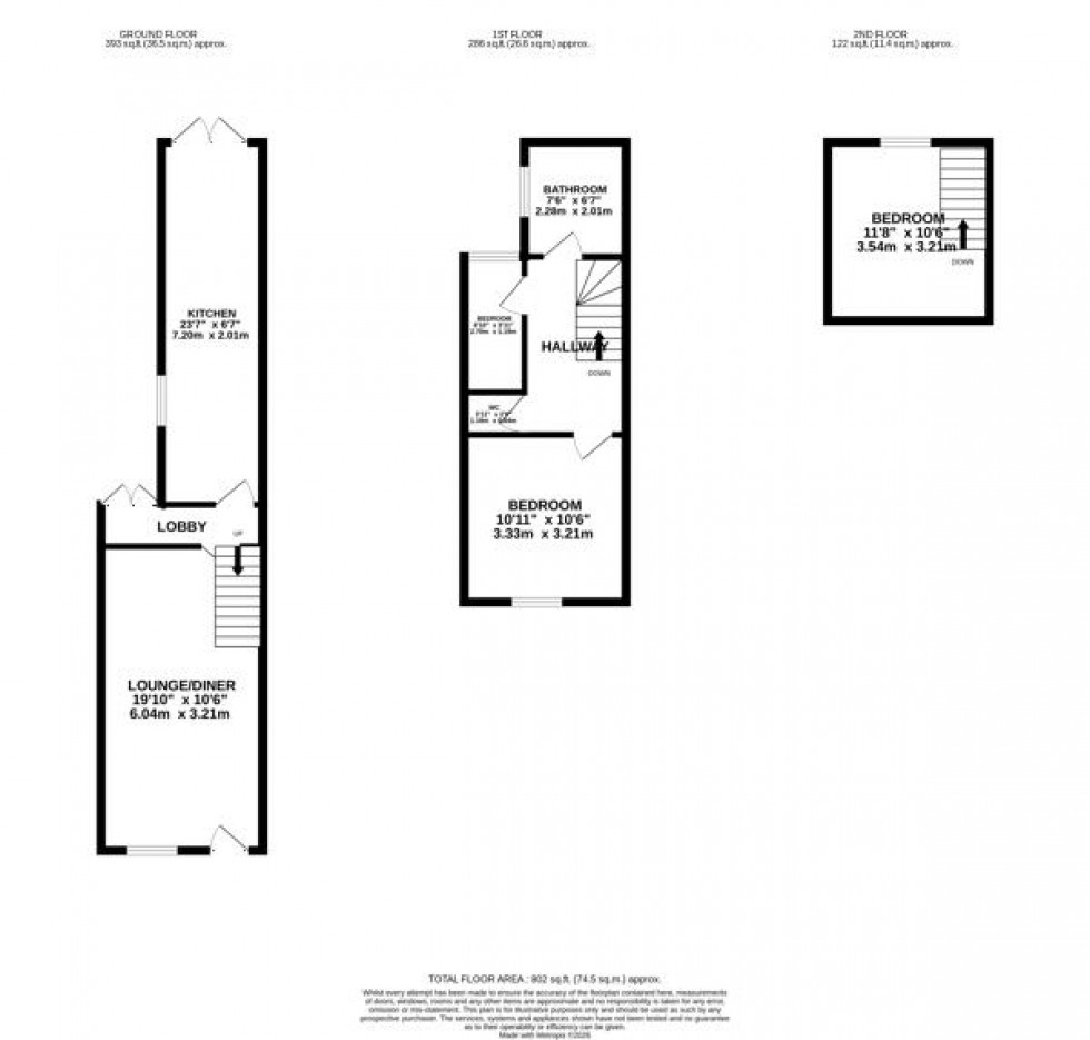 Floorplan for St. Marys Road, Watford