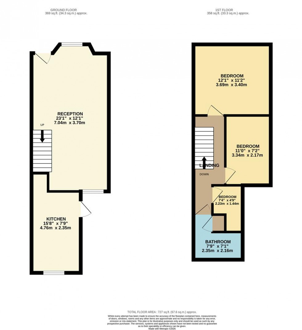 Floorplan for Whippendell Road, Watford