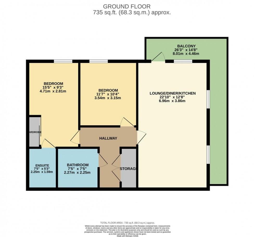 Floorplan for Riverwell Close, Watford